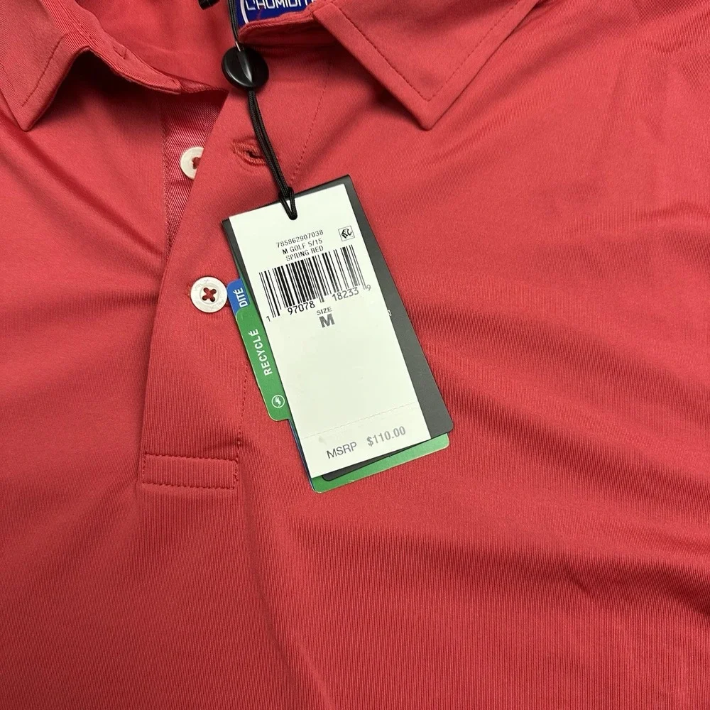 NWT Ralph Lauren RLX Golf Performance Polo Shirt Spring Red Mens M Wicking 5/15